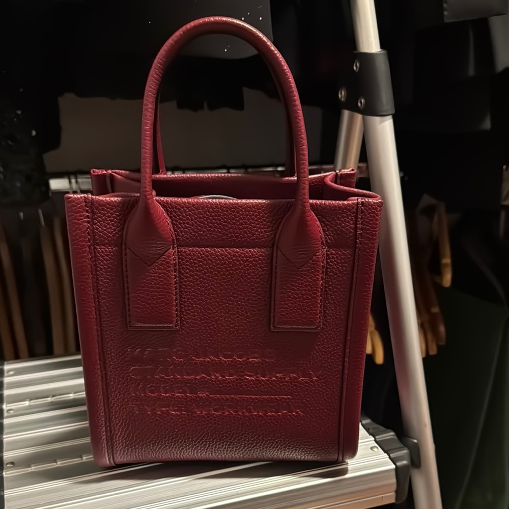 Marc Jacobs Burgundy Leather small  Tote Bag
